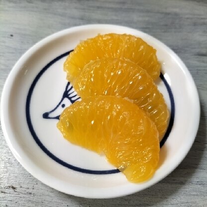 きょうはこちら✨これはなんの柑橘だろう♫伊予柑かな～綺麗に剥けました♡お役立ちレシピ感謝です♥